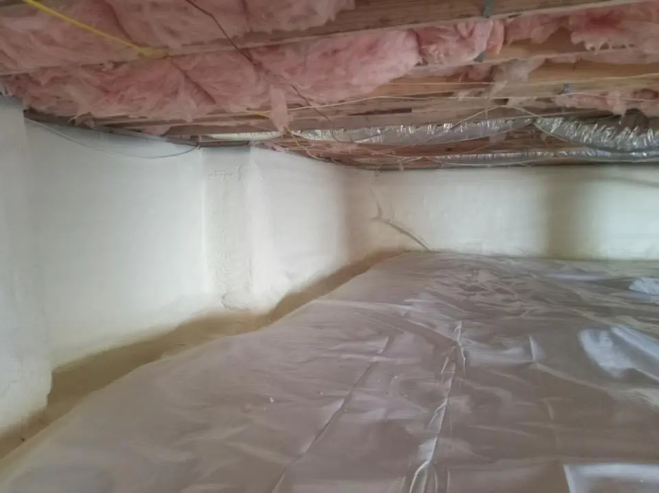 Crawl space encapsulation with closed-cell spray foam for Attic Insulation in Darnestown